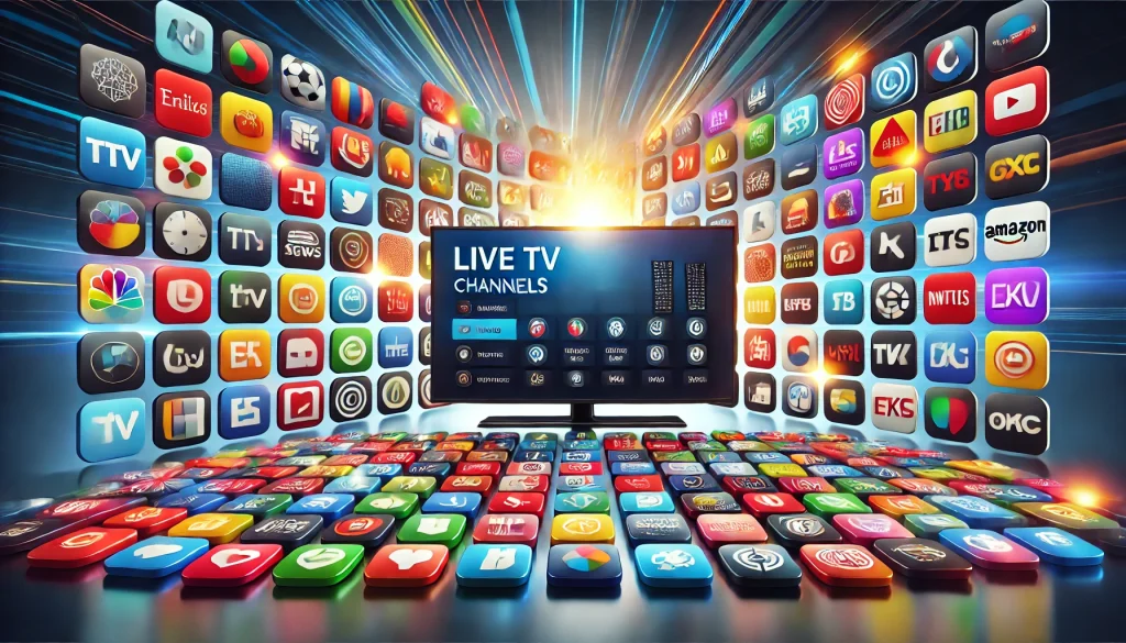 Wide Range of Channels: Illustrate the variety of live TV channels available, including local and international options.